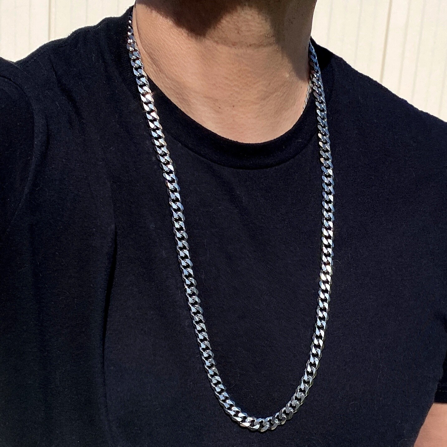 Men’s Miami Cuban Curb Link Stainless Steel Hip Hop Chain Necklace 9MM Thick 30″