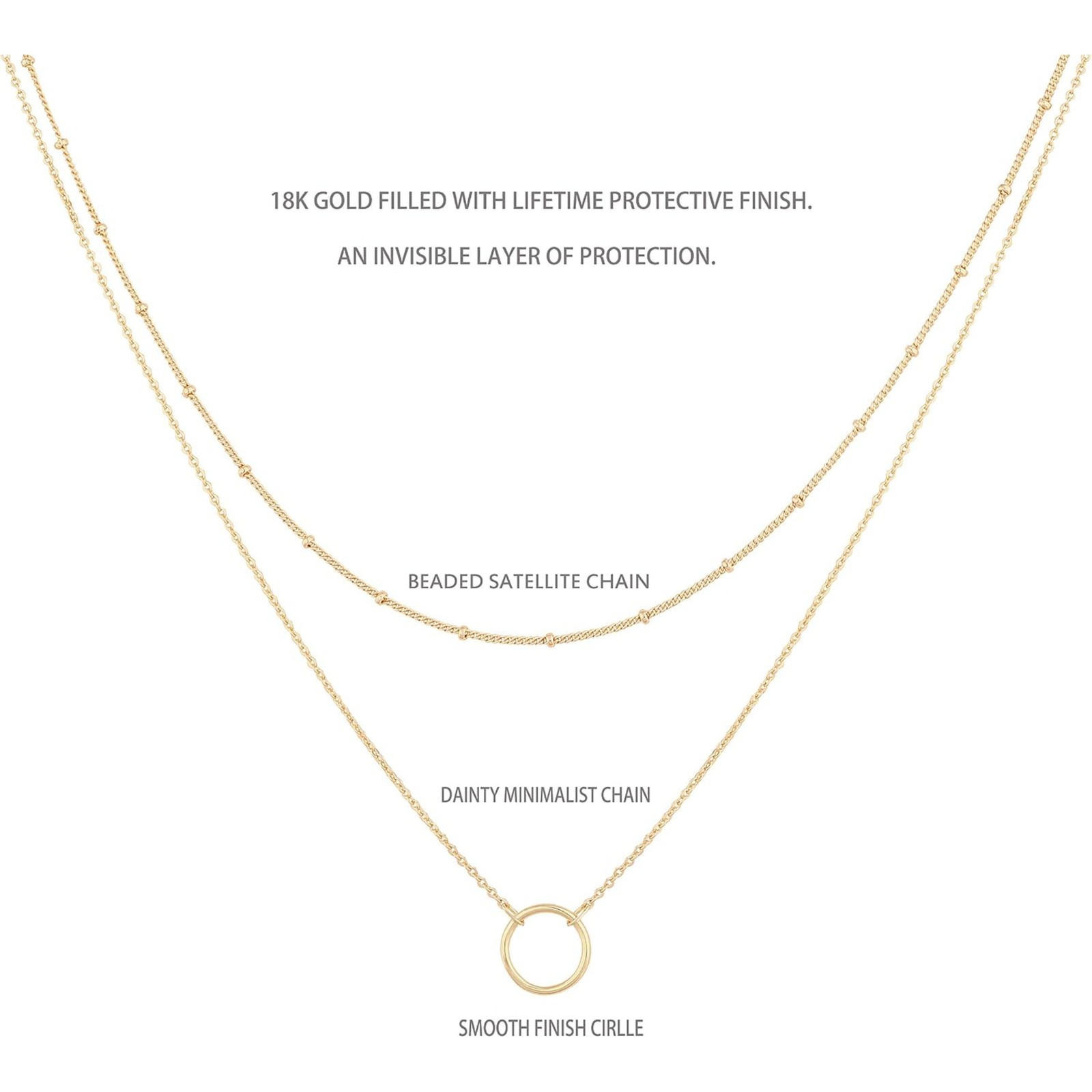 Dainty 18k Gold Plated Heart Arrow Bar Necklace Women Layered Choker Pendant
