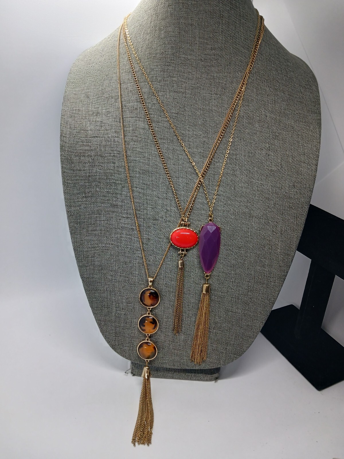3pc TASSEL Necklace Set! C1946 & Other, Very Good To Excellent Condition.