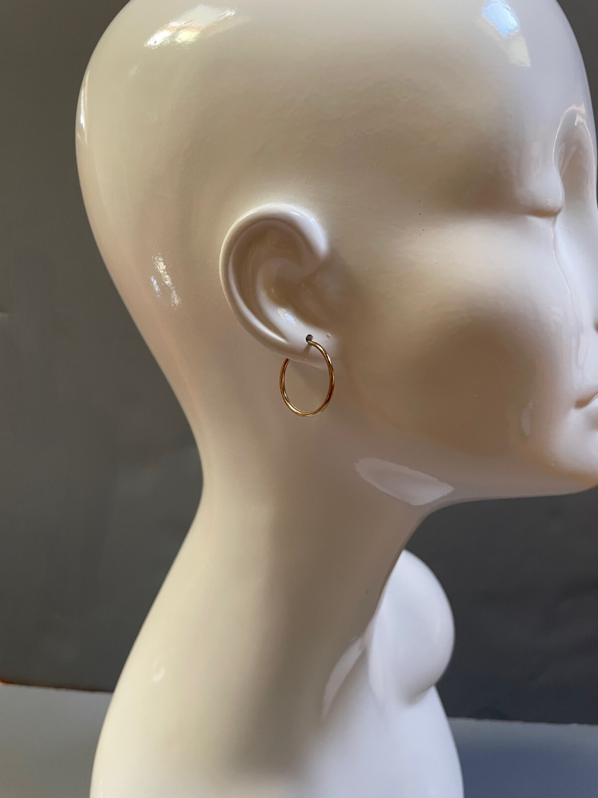 Gold Filled Hoop Earrings 7/8 Inch Diameter
