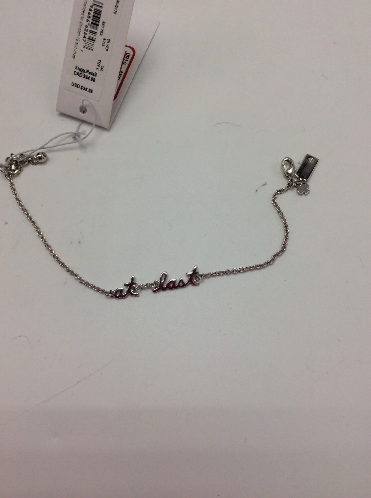 $58 Kate Spade Silver Tone Say Yes Bracelet At Last 231 D