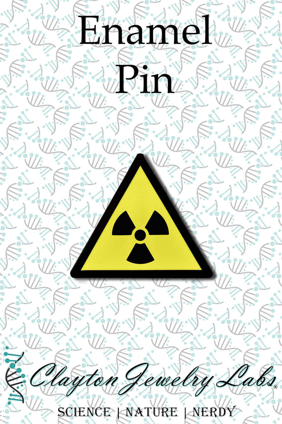 Radiation Warning Sign Enamel Pin