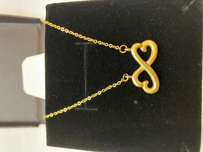 Wife Daughter Mom Jewelry 18k Yellow Gold Plated Eternal Love Necklace Brand NEW