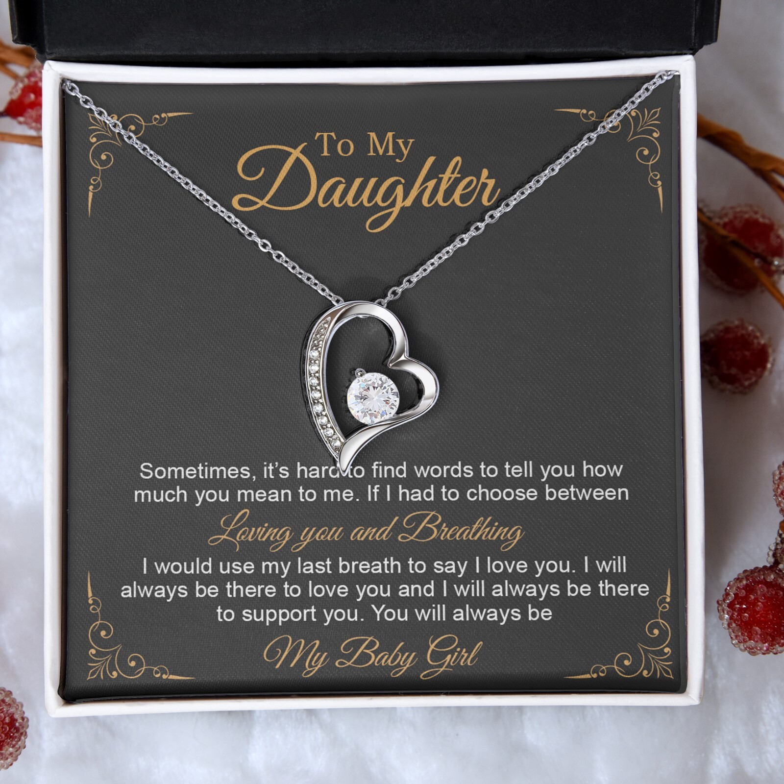 To My Daughter Necklace, Gift to My Daughter, Graduation Gift for Daughter