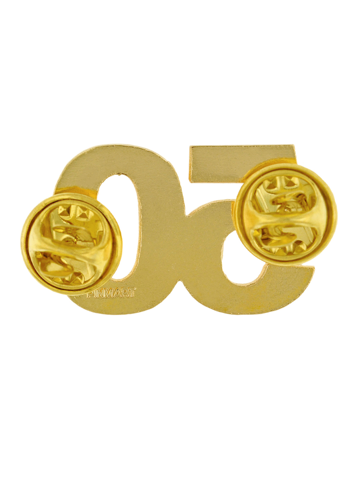 PinMart’s Number Fifty 50 Anniversary 50th Birthday Shiny Gold Lapel Pin