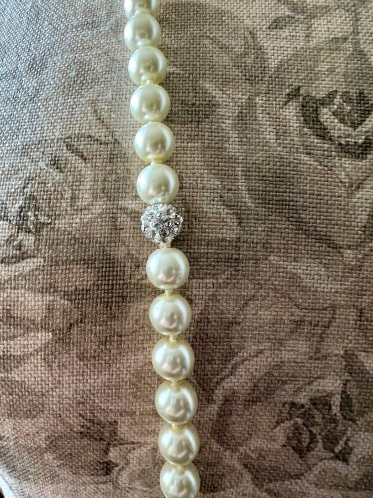 Good Quality Glass Pearl Versatile Very Long Length Crystal Balls Necklace BNWOT