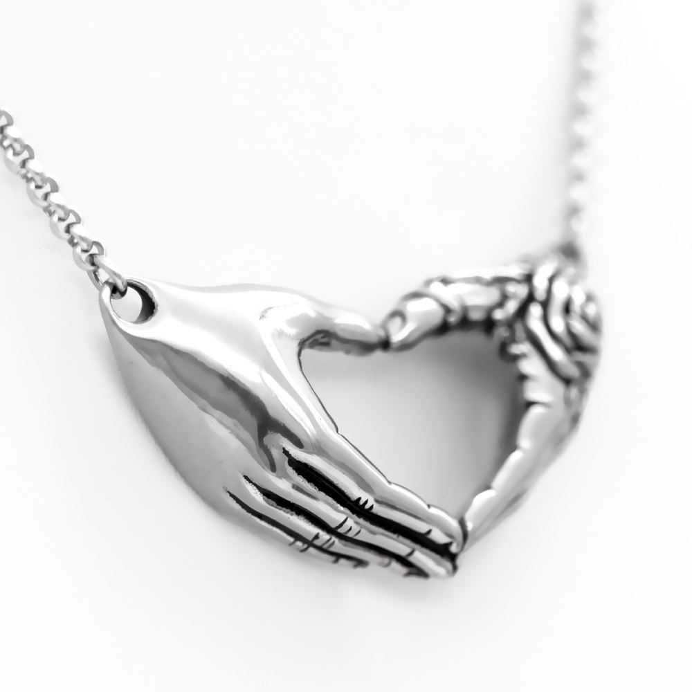 Heat Hand necklace Rose tattoo Friendship Pendant Stainless Steel Controse