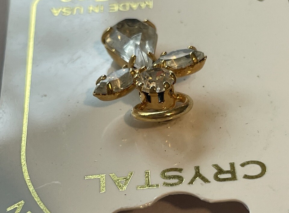 Vintage Roman Inc. Angel Pin with Genuine Austrian Crystal USA