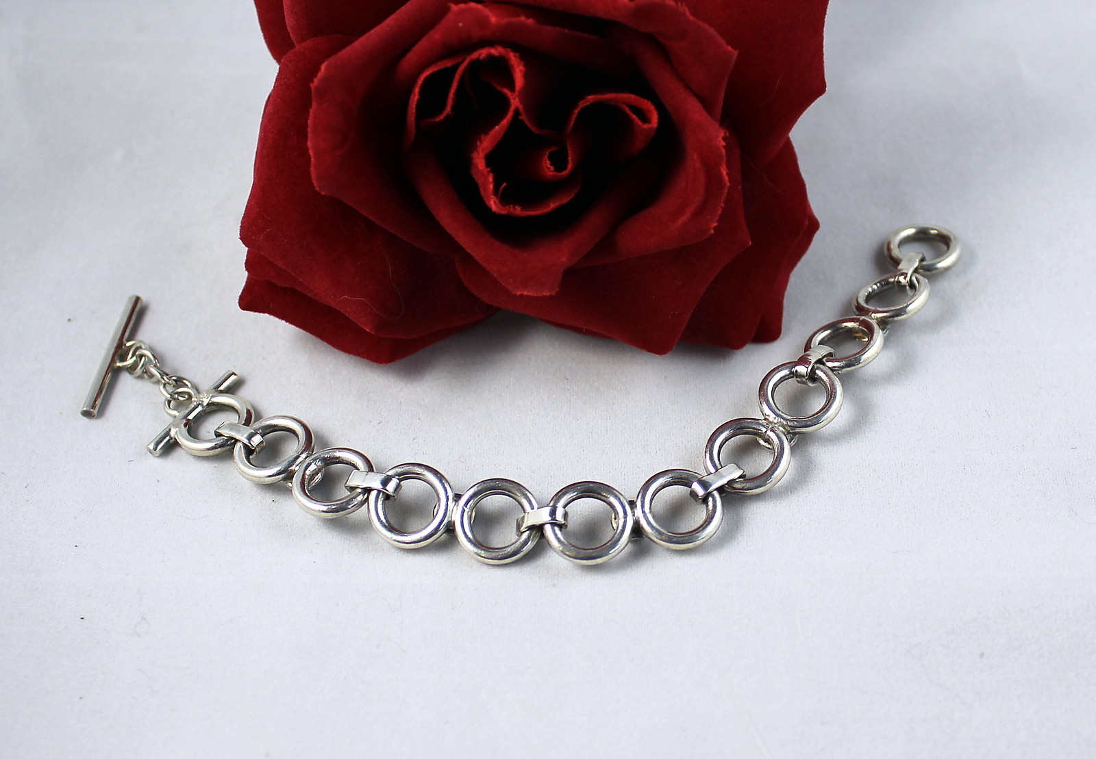 Sterling Silver Colorful Toggle 30g Bracelet CAT RESCUE