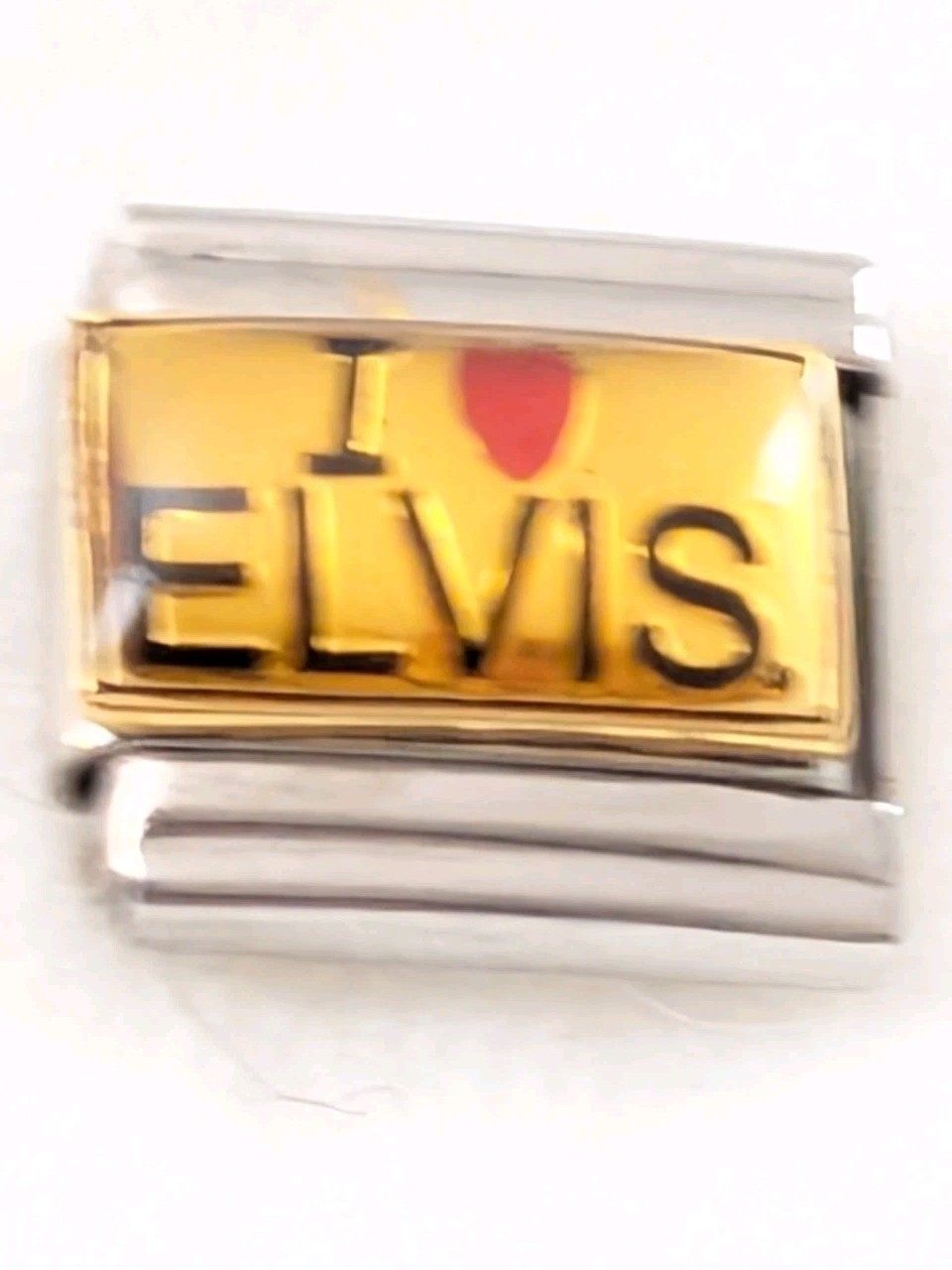 Authentic Signature Products “I 💕 Elvis” Italian Charm Classic 9mm Link B103