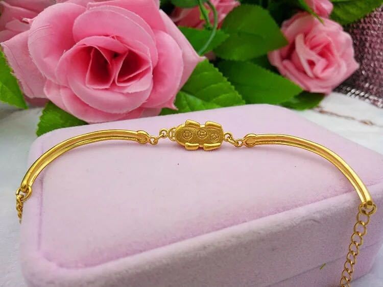 22K 23K 24K Thai Baht Yellow Gold Pixiu Necklace Women’s Bracelet Accessories
