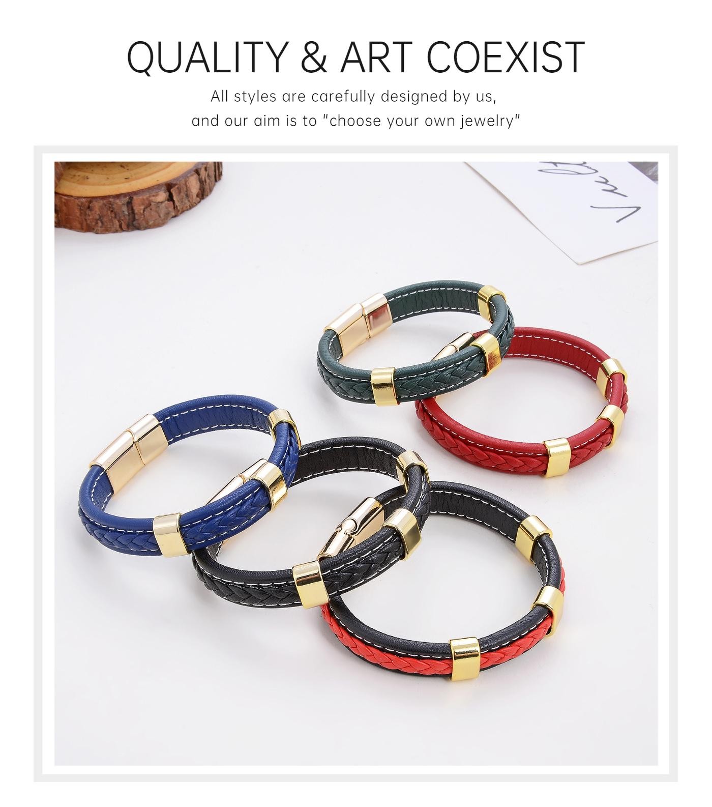 Classic Braided Leather Bracelet for Women & Men – Zinc Alloy Clasp Jewelry