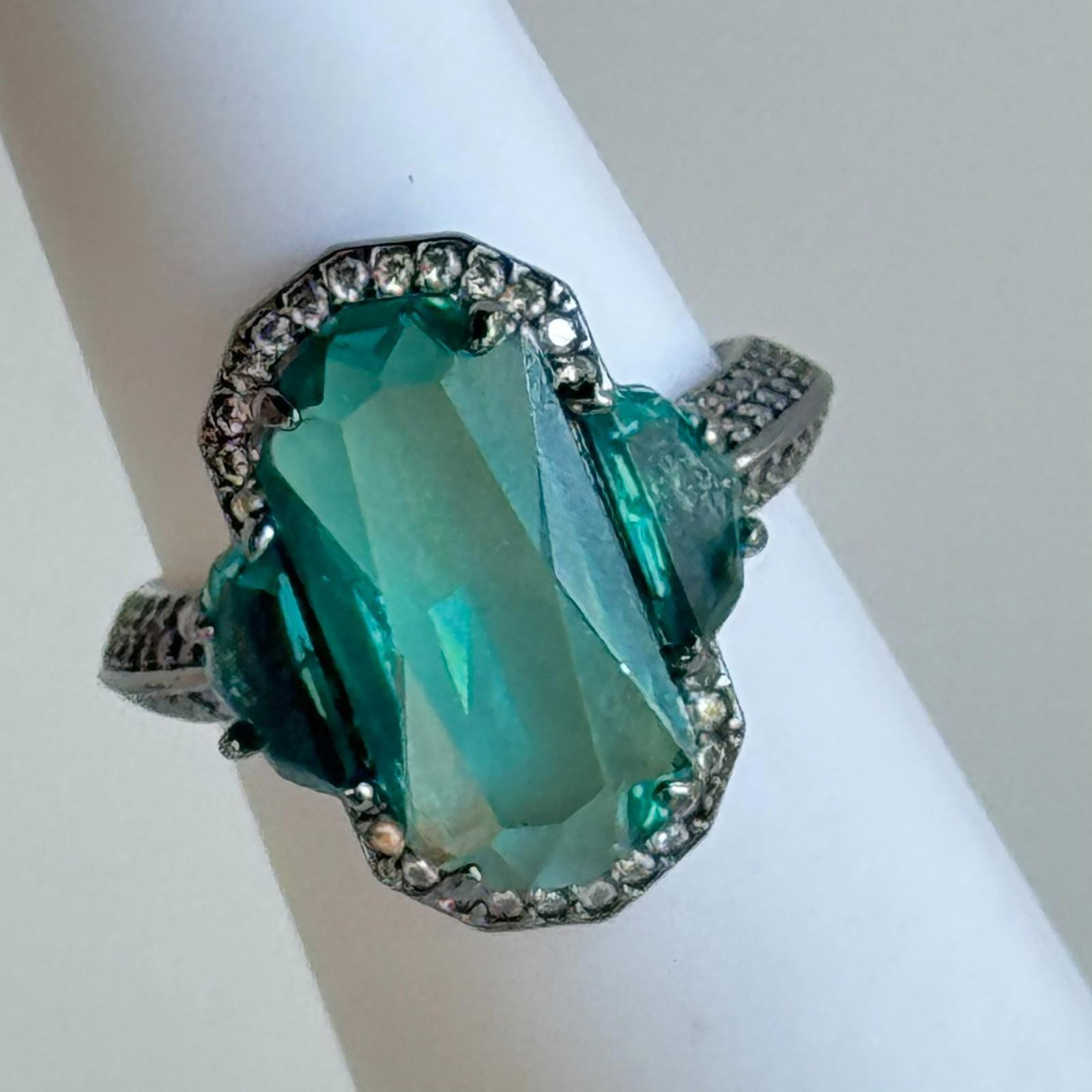 Bomb Party Sirens Ring Sz 7 RG63402 “The Ocean’s Vow” Paraiba Tourmaline on Hema