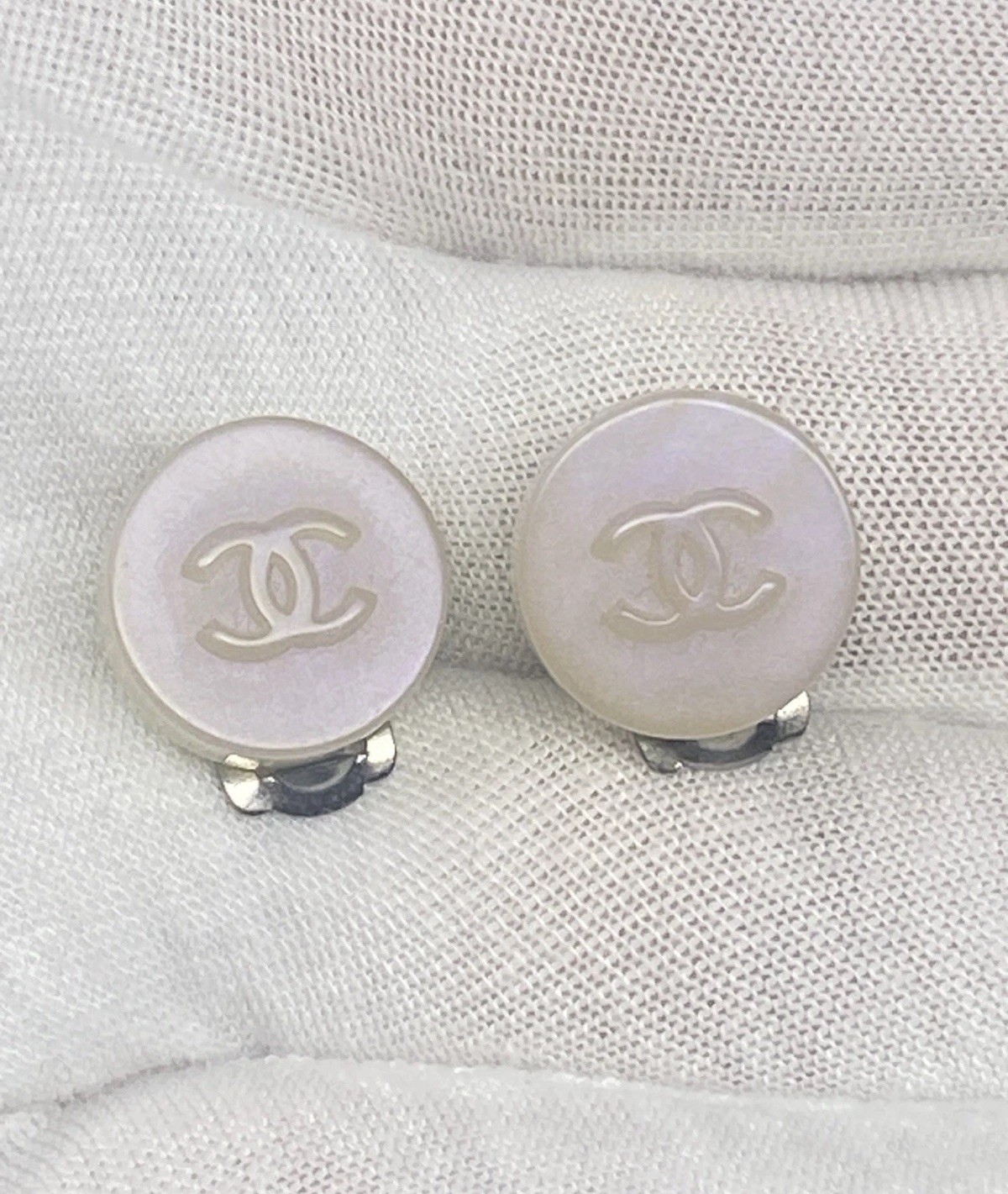 Chanel CC clip On Earrings