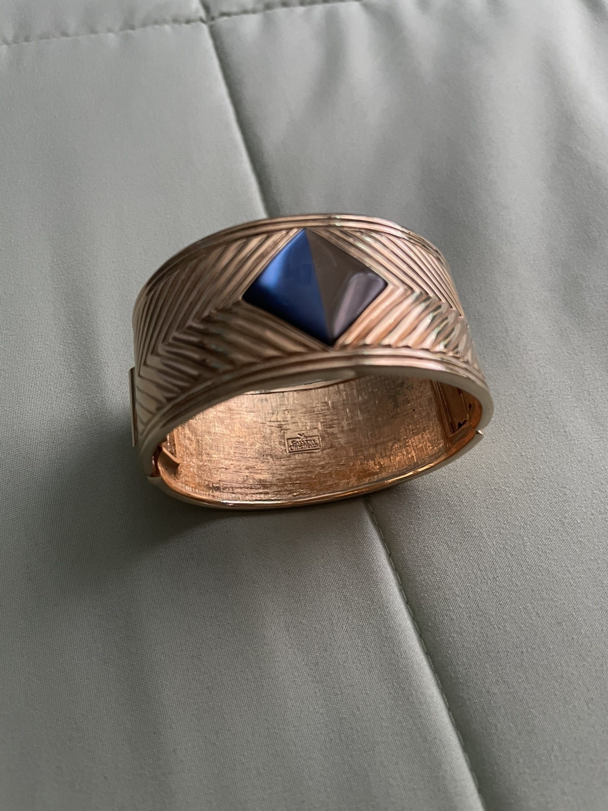 Avon Gallery Originals Blue And Brown Moonstone Cuff Bracelet Vintage and rare!