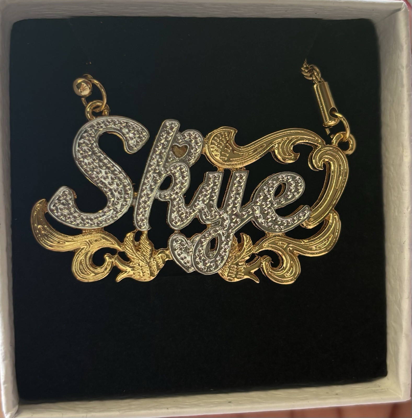 Two Toned Double Plated Name Necklace