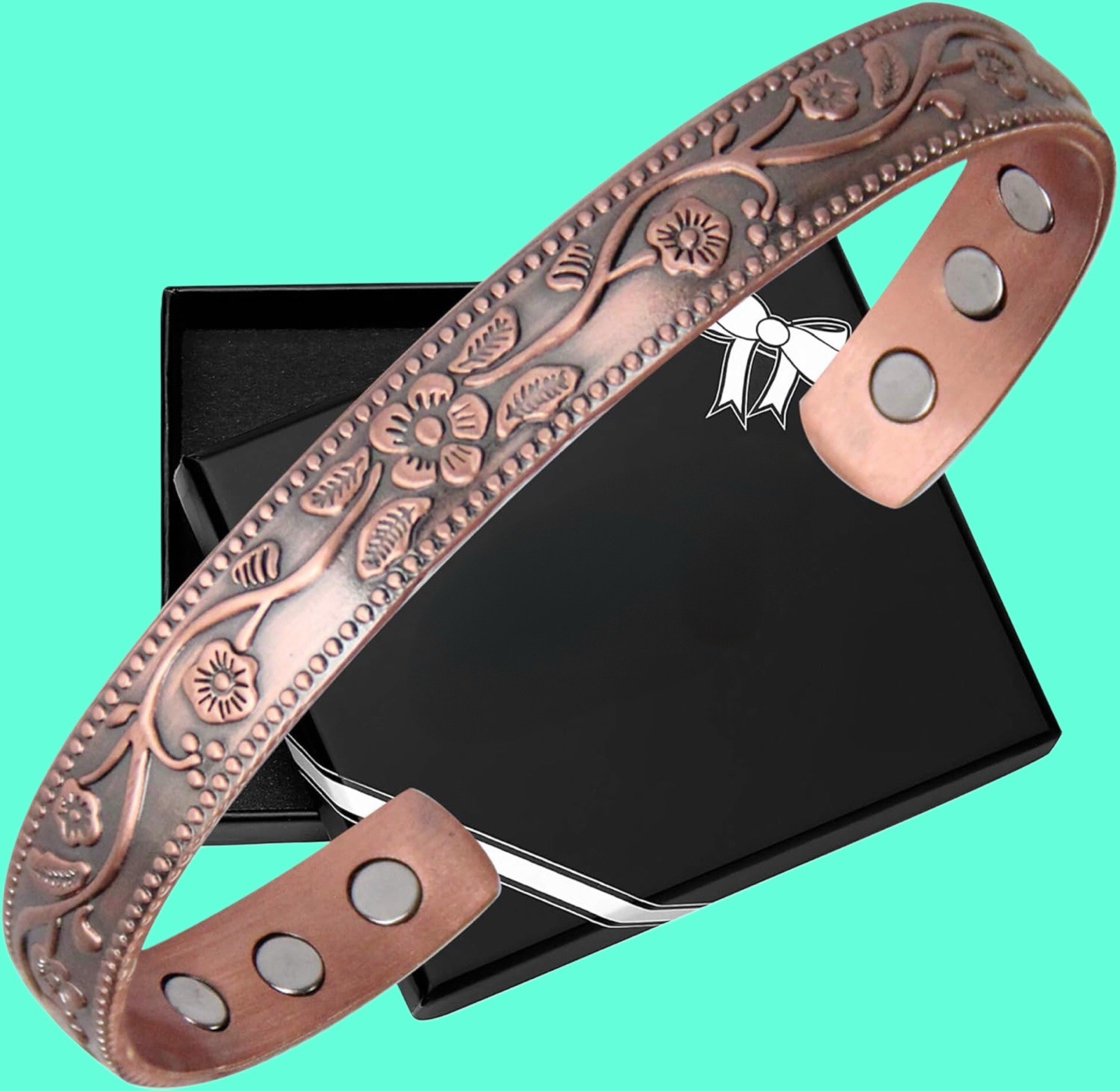 Copper Magnetic Therapy Bracelet High Power Pain Arthritis Magnets 99.9% Copper