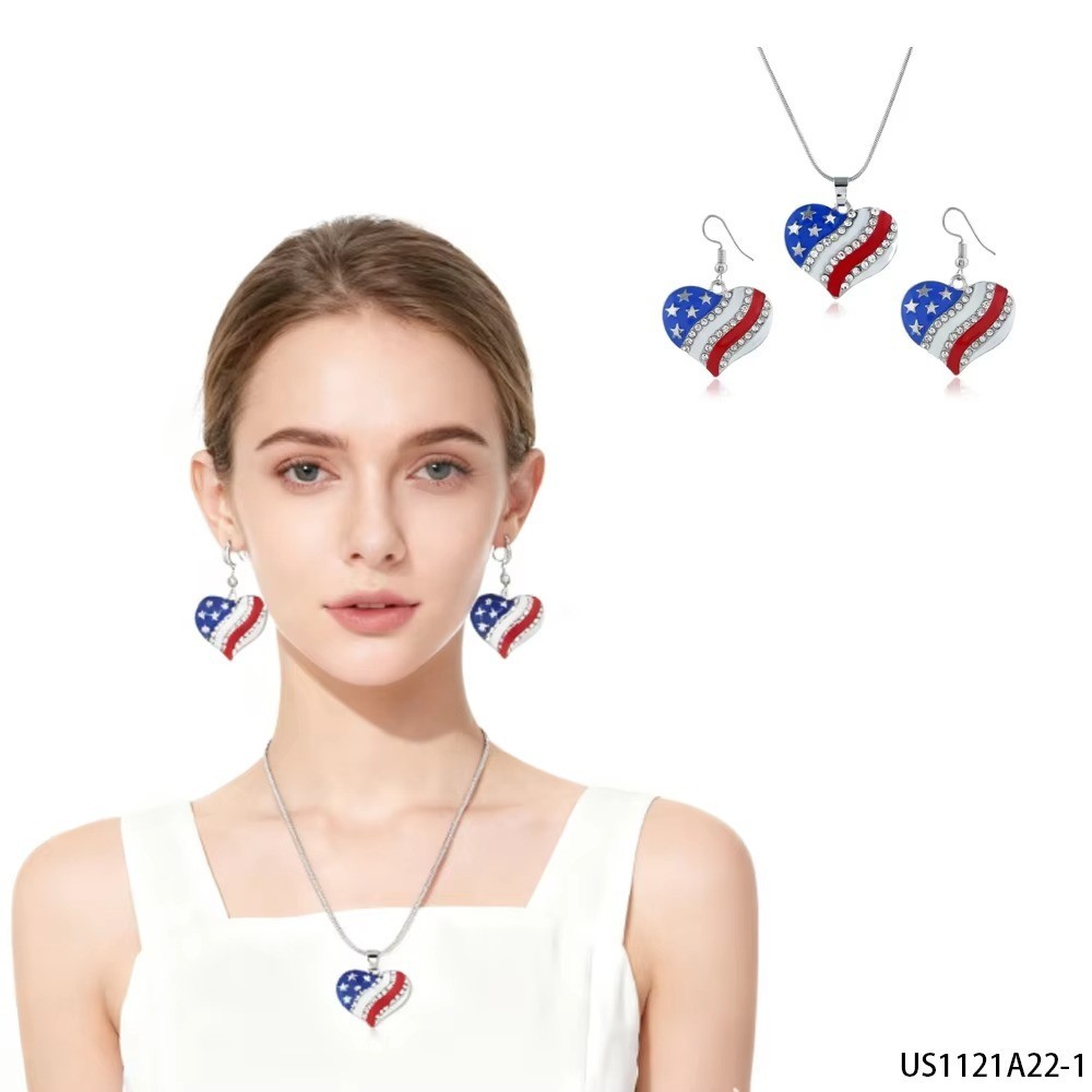 BRIGHTON BEACH Independence Day Rhinestone Heart Necklaces