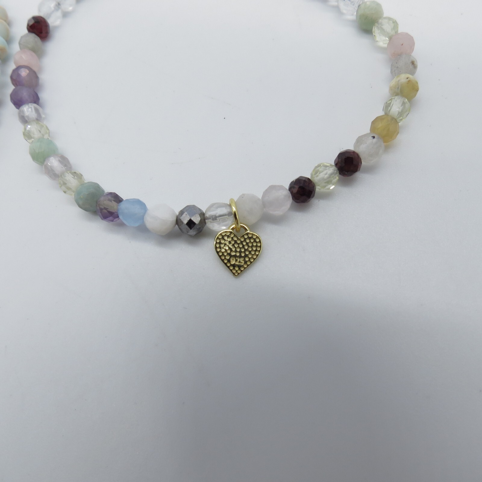 2Pc Dainty Blue Stone Beaded Bracelet Cute Boho Everyday Wear 6.5″