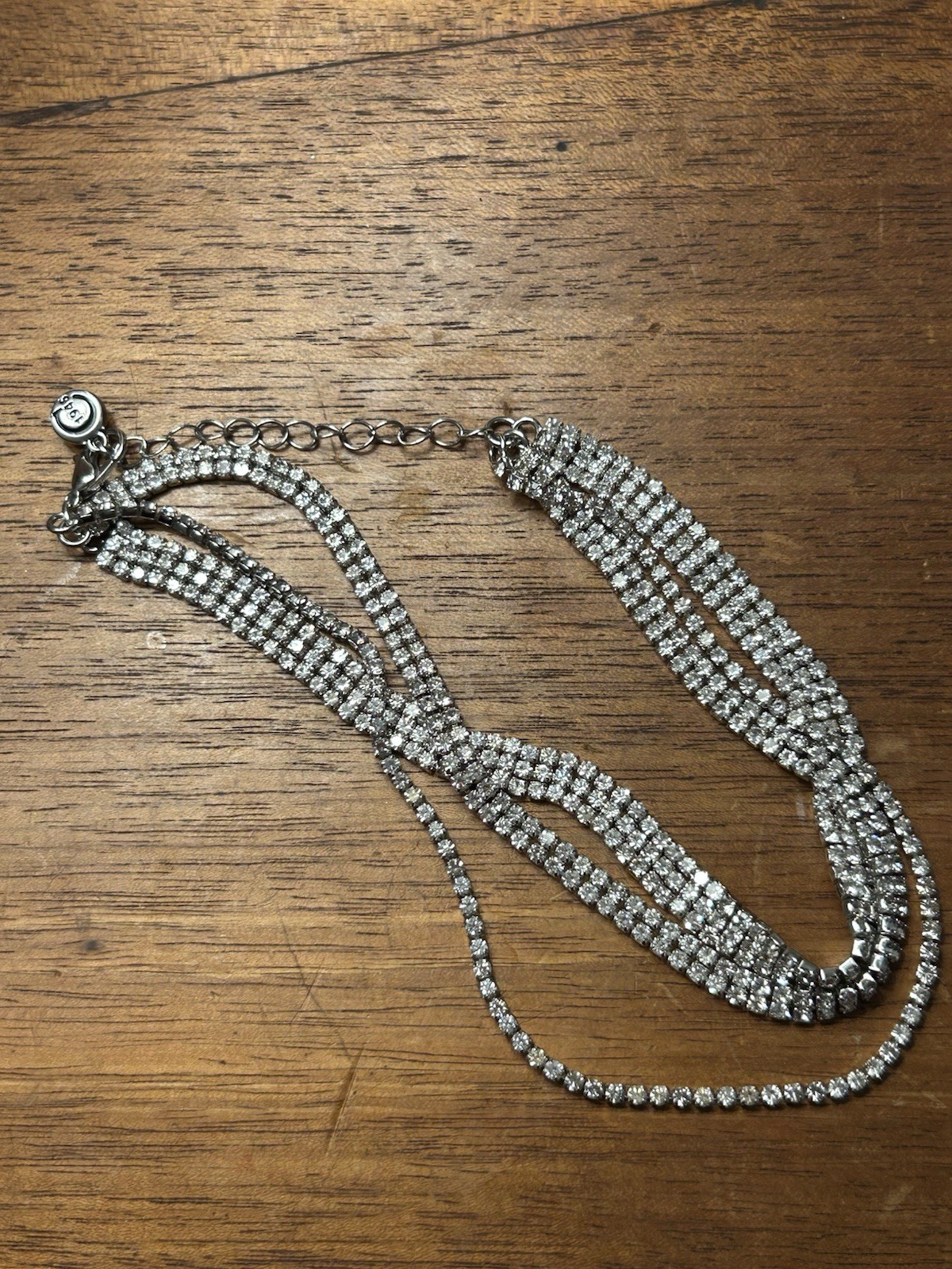 C 1946 modern costume rhinestone bracelet/anklet or extender