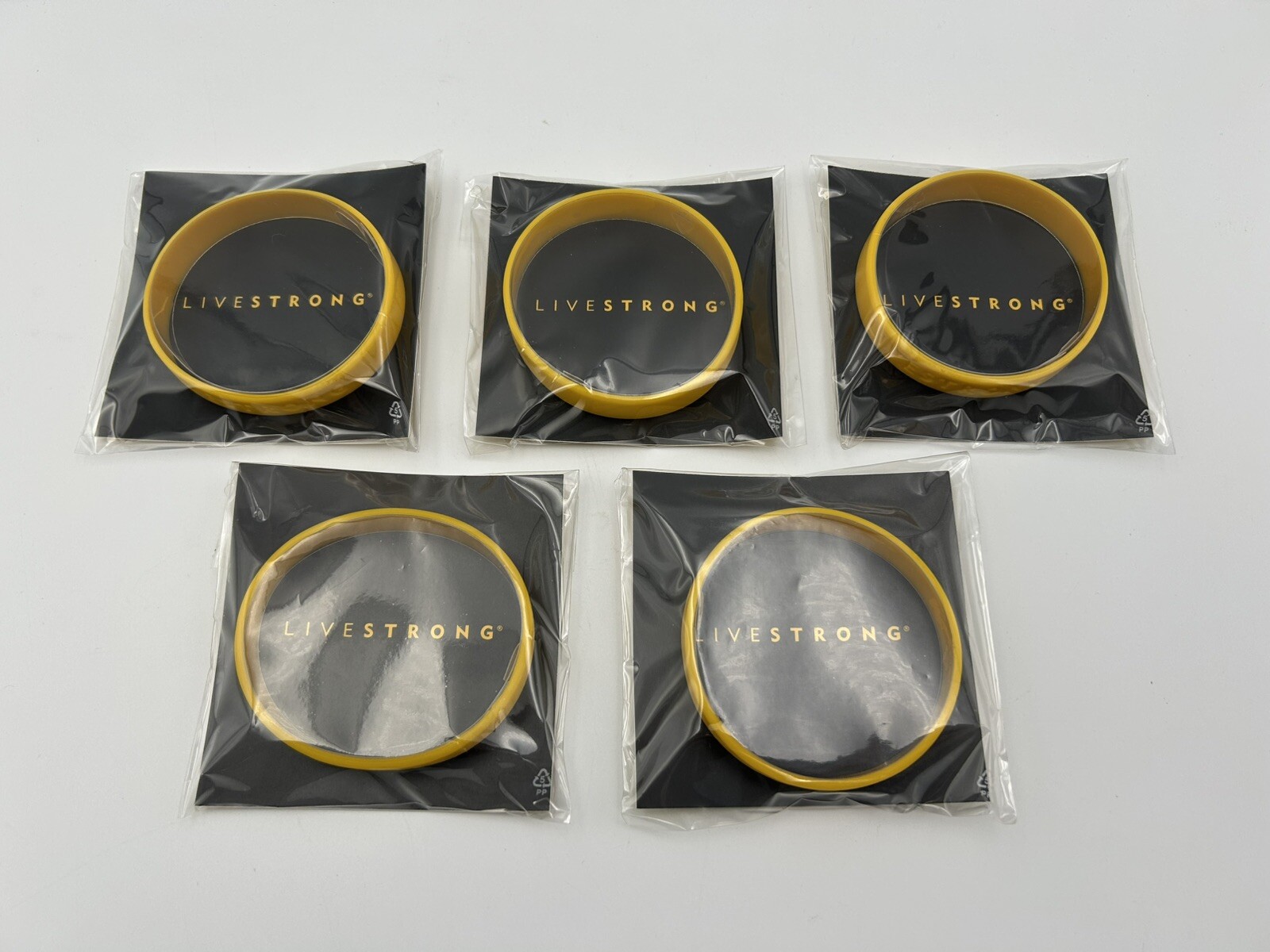 Lot of 5 – Nike Livestrong Authentic Bracelet NEW (Size L/G-XL) 8″/202 mm
