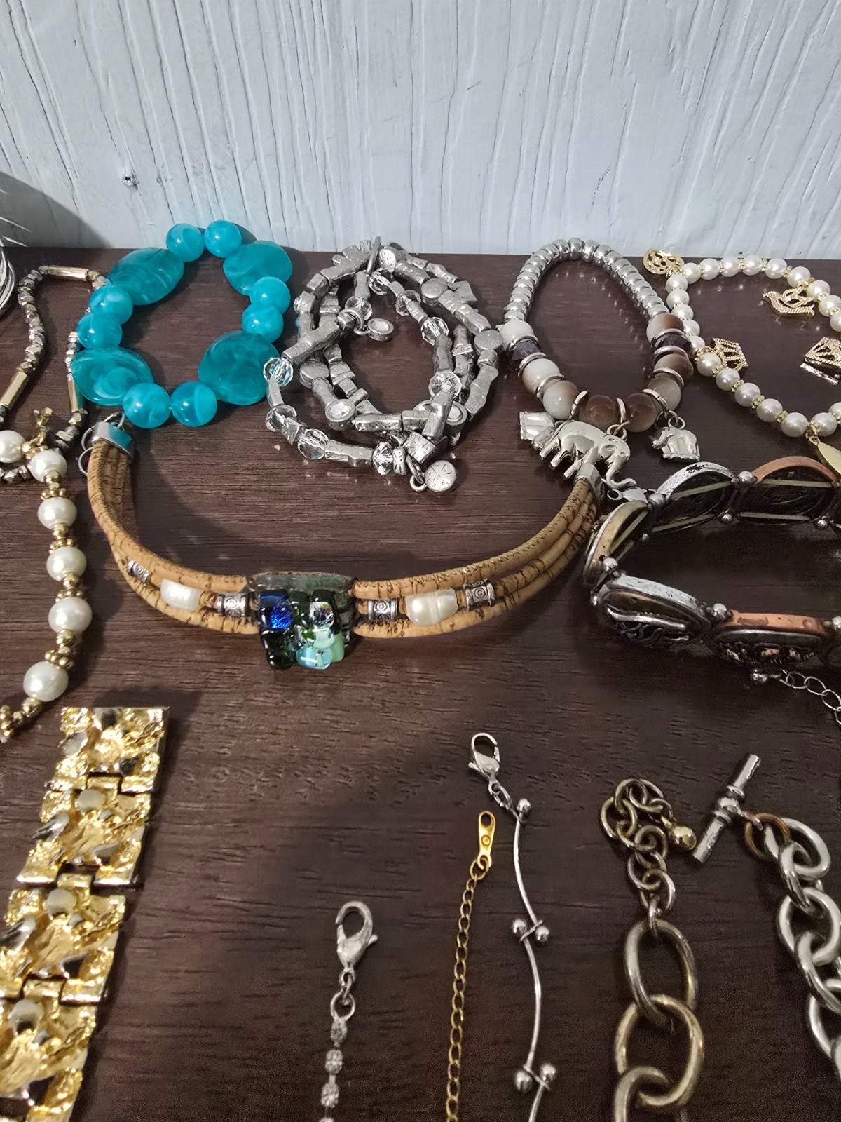 Lot Of 35 Various Styles and colors Of Fashion, Bracelets, some signed