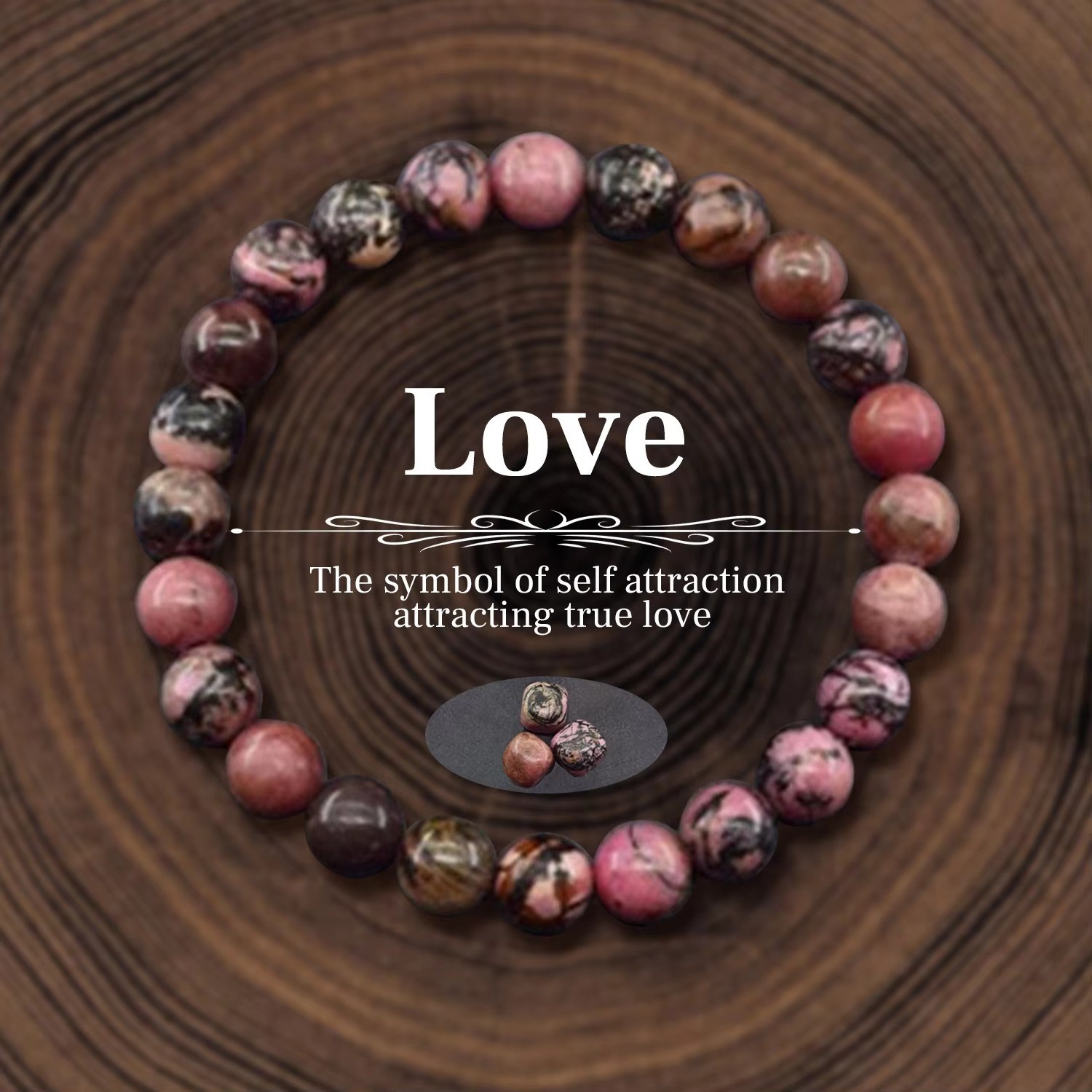 Natural Stone Symbolic Beaded Bracelet Women Men Anxiety Relief Protection Money