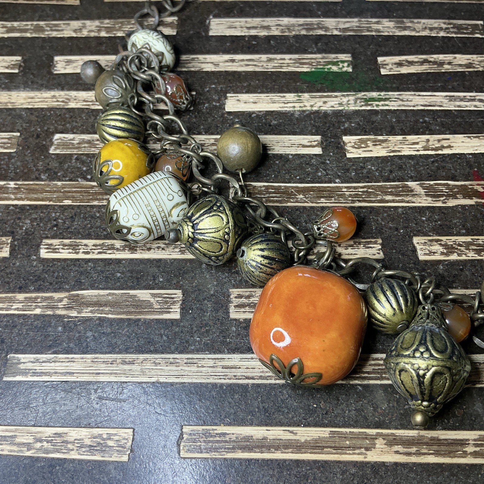 “Junkyard Jewelry” Cluster Charm Necklace
