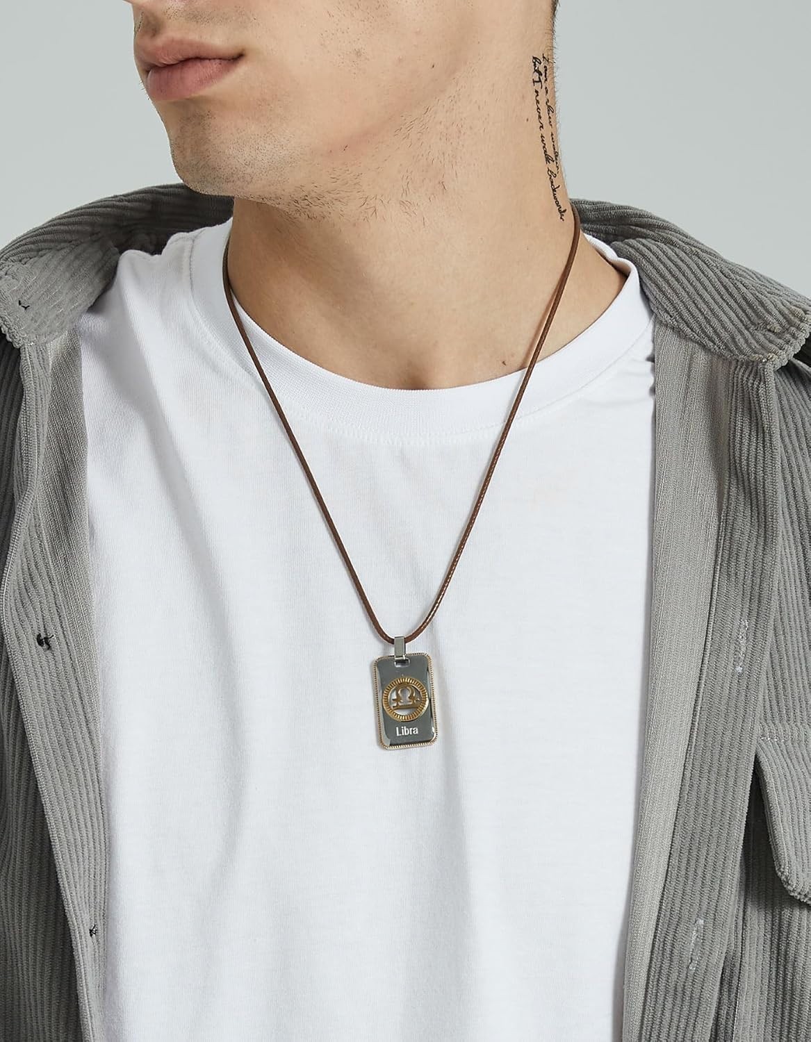 Braided Leather Necklace Cord with Push Button Clasp for Pendants 16-30 Inches