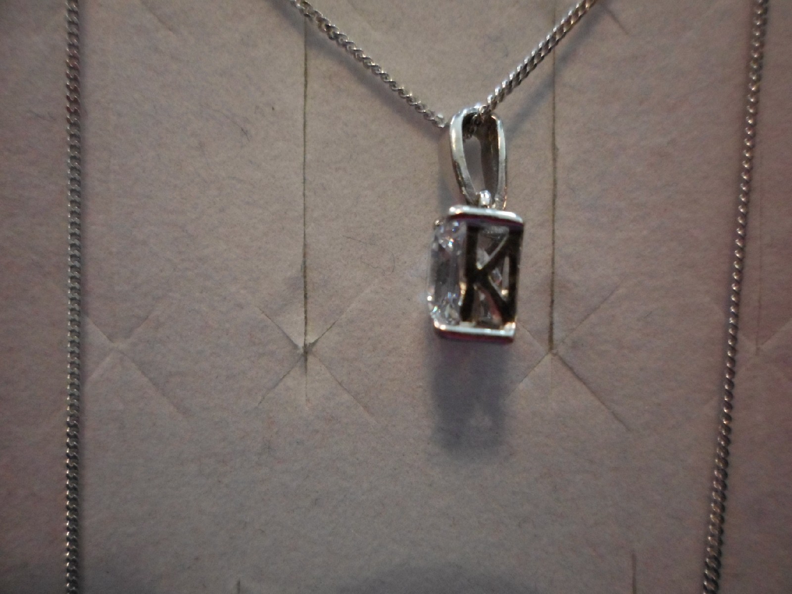 Swarovski Zirconia Square Solitaire Pendant in 925 Sterling w/20″ Chain-1.00 CTW