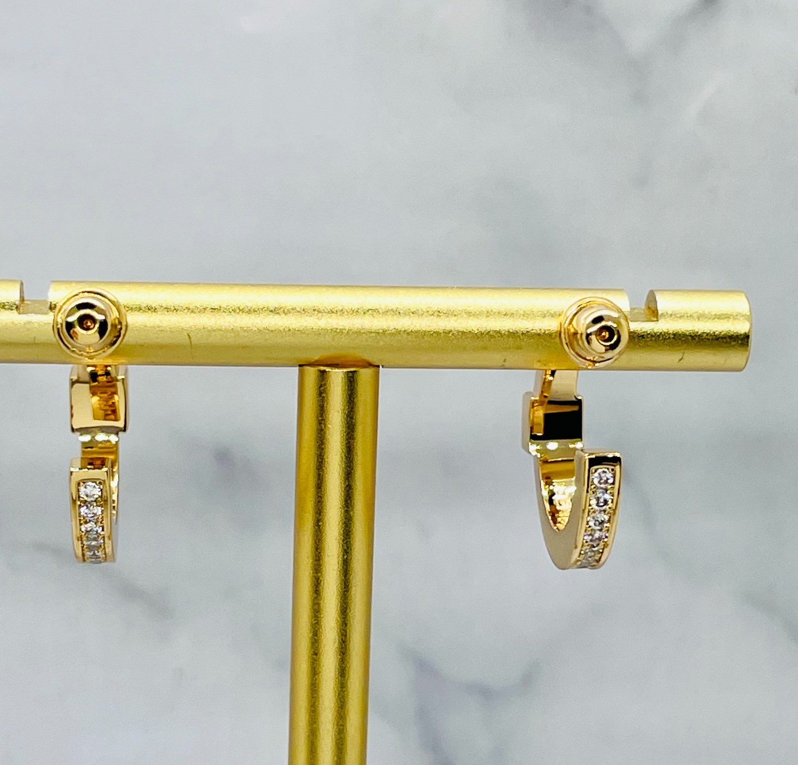 FENDI FF Rhinestone Hoop Earrings – Pre owned / MA6044