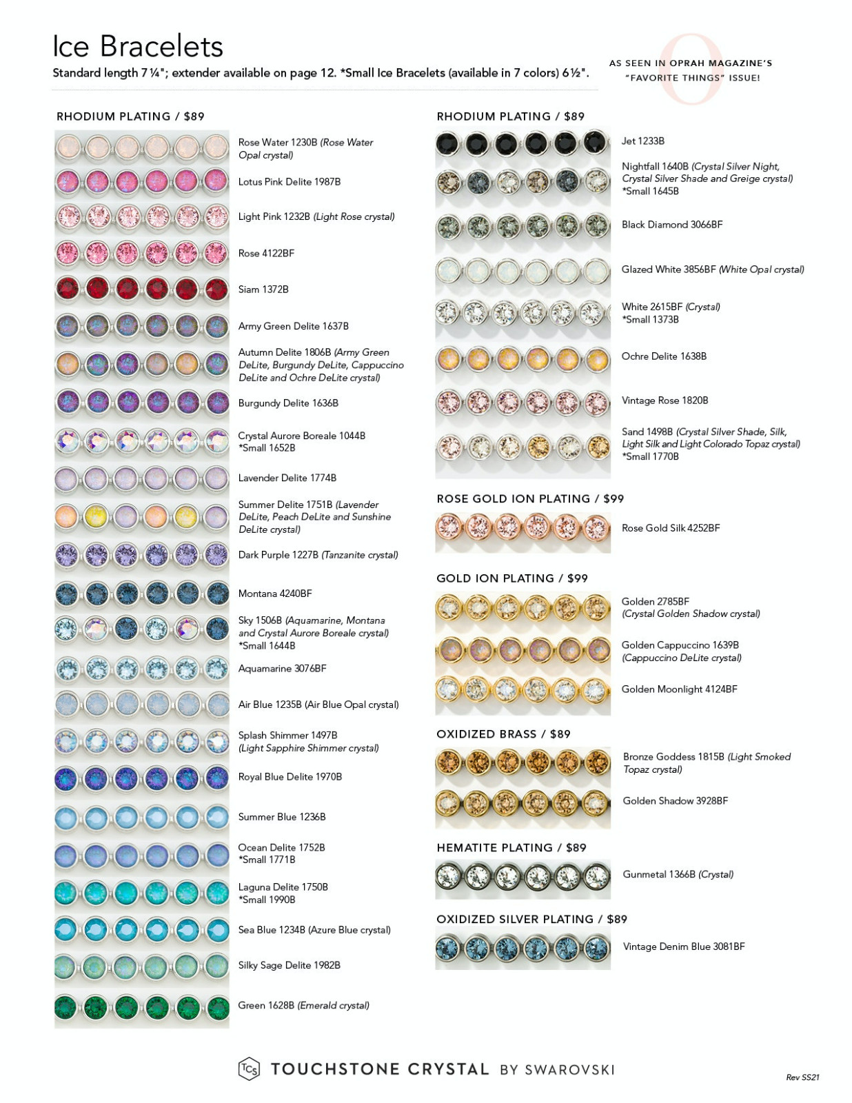 Touchstone Crystal By Swarovski Ice & Glam Bracelets – Choose Color Style – 💎
