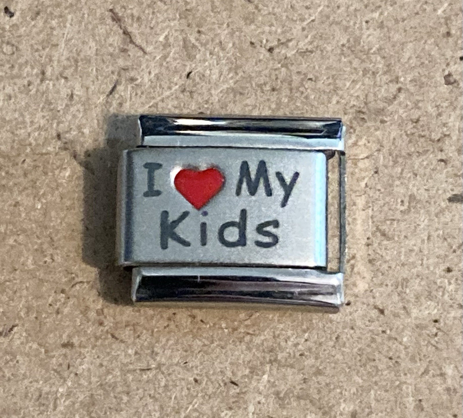 I Love My Kids 9mm Italian Modular Link Charm for bracelet