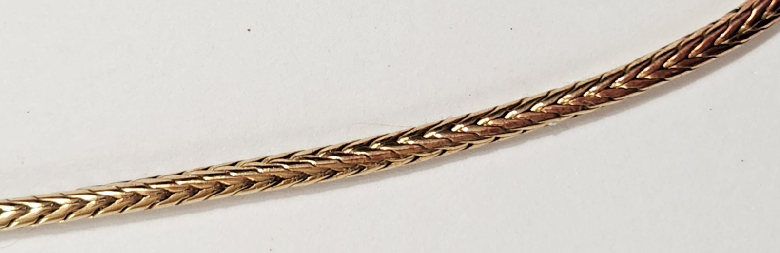 Goldtone Wheat Link Chain Necklace Classic Beauty Jewelry Staple Retro