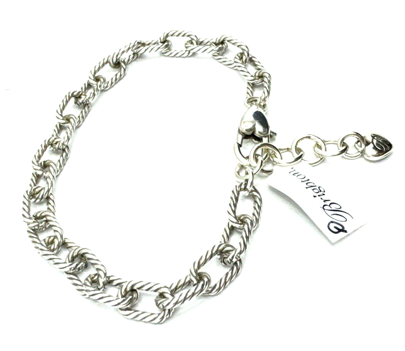 Brighton Chunky Small Ovals Chain Add Snap Charms Custom Bracelet 8in NWT