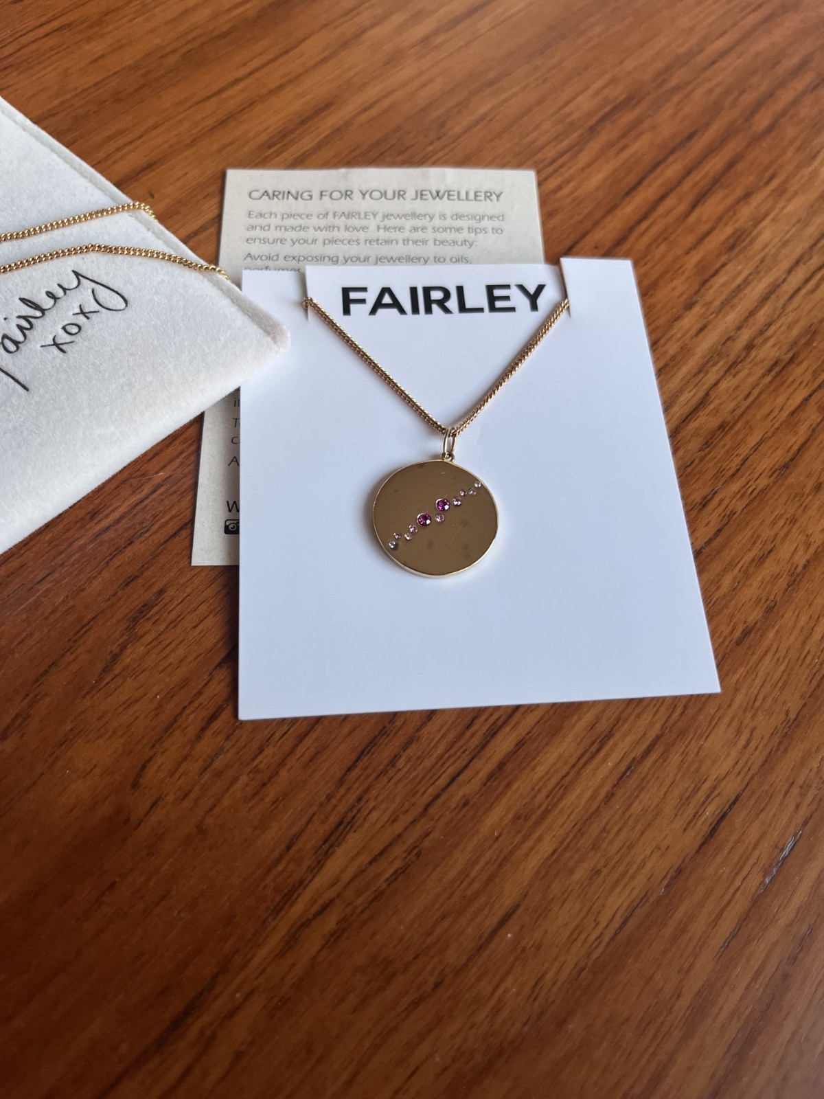 Love, Fairley Handcrafted Pink Ombre Pendant Necklace