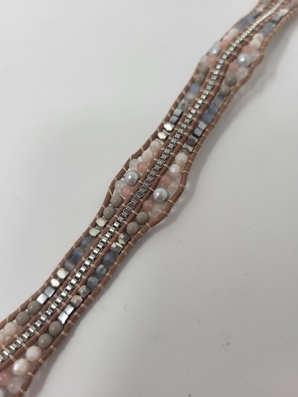 Lucky Branded Beaded Statement Choker Necklace New Semi Precious Accents