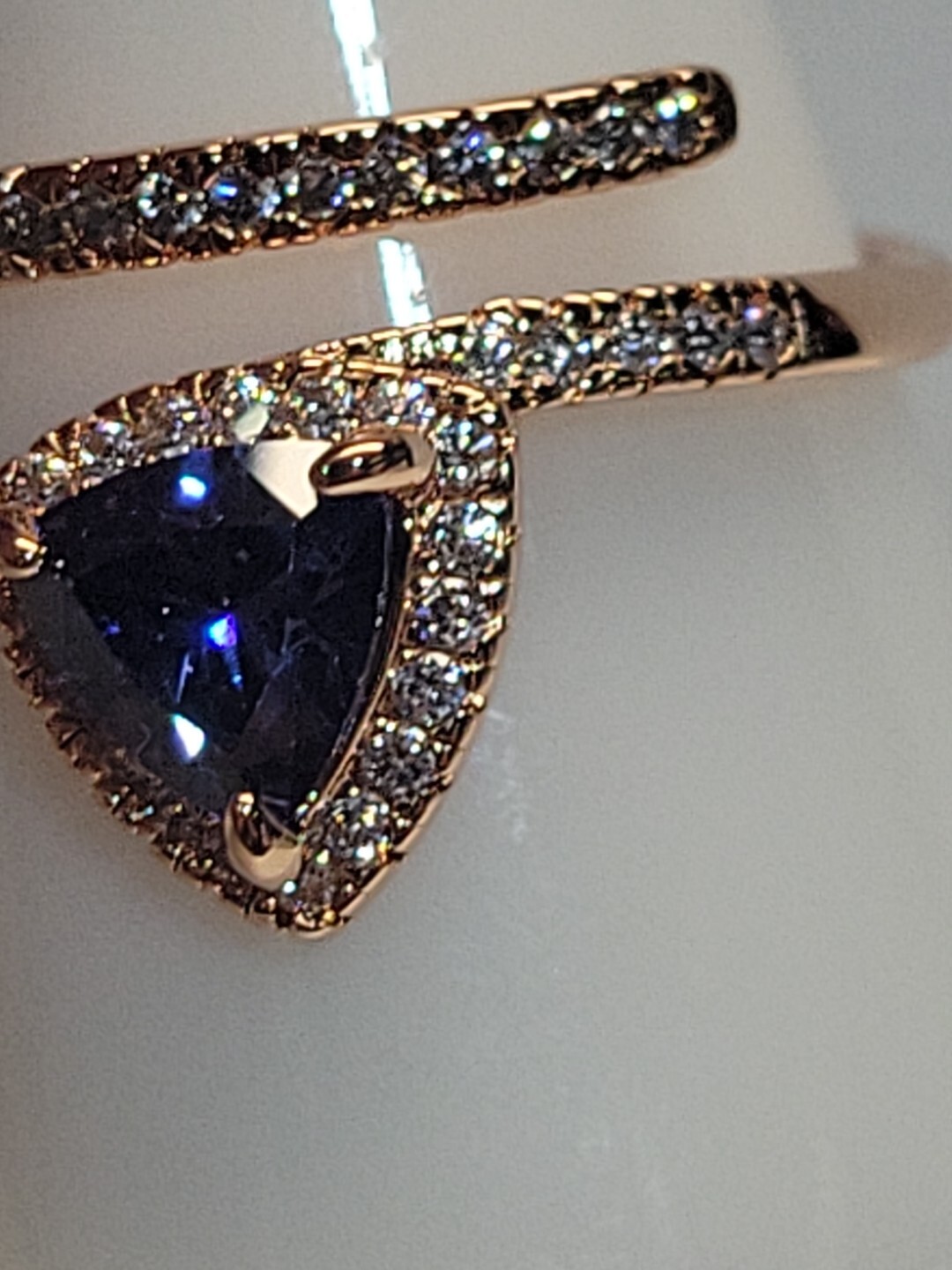 Bomb Party “Glitzy Chic” RBP #6428 SIZE 10 SAPPHIRE CUBIC ZIRCONIA NEW