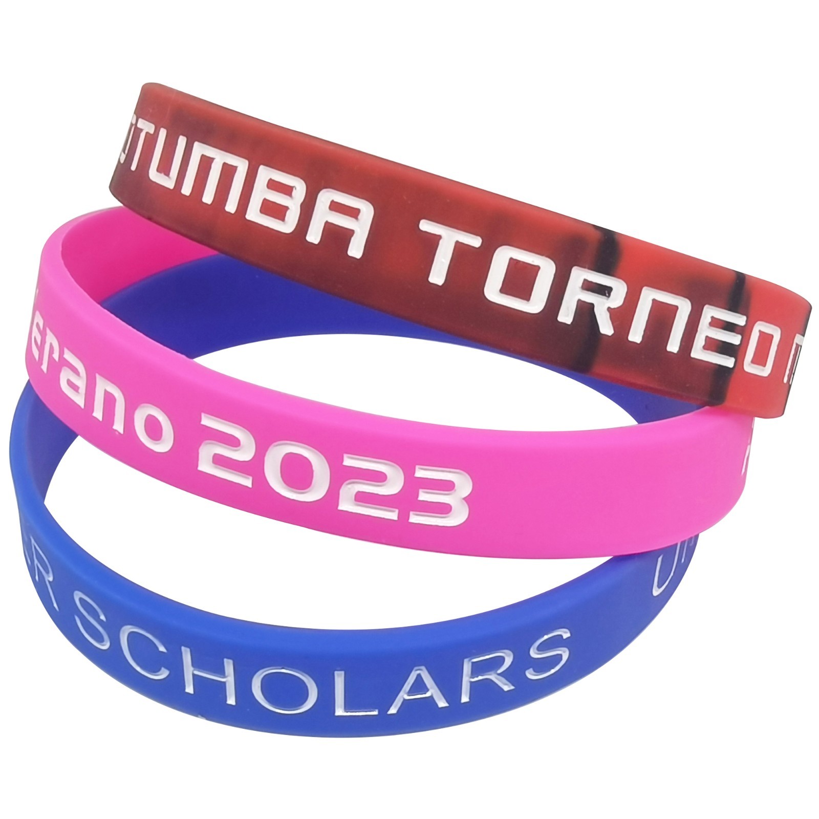 25Pcs Personalized Rubber Bracelets Silicone Wristbands Custom Text Name Gifts
