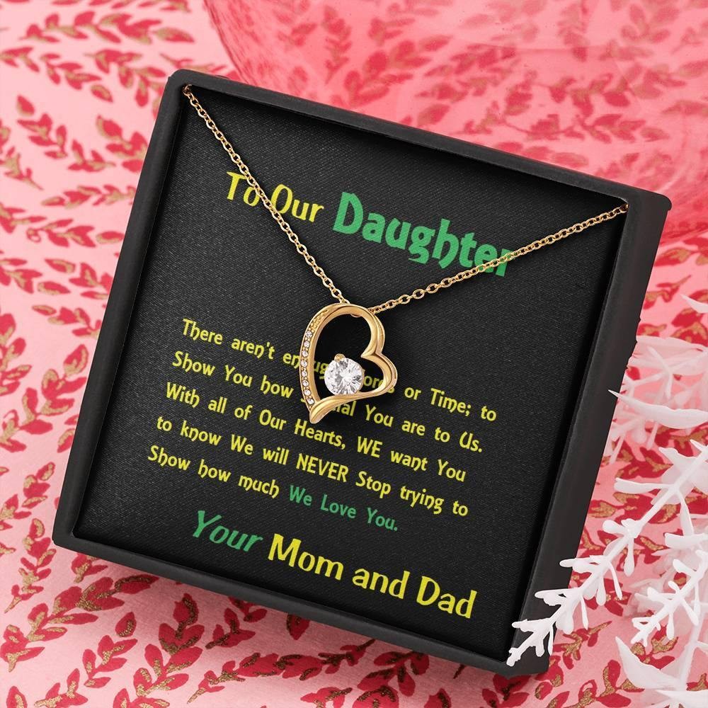 Forever Love Necklace, For Daughter, Gift For Our Daughter, Shineon Jewelry, Chr
