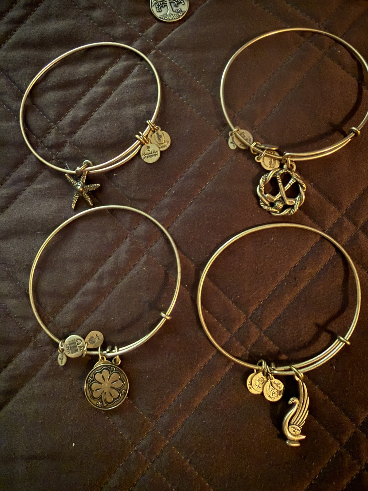 Alex And Ani Bracelets In Rose Gold Set Of 8