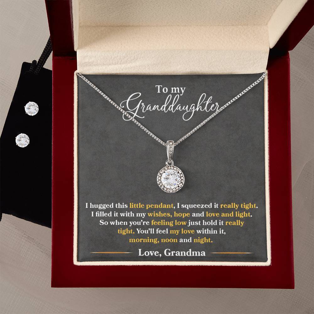 To My Granddaughter Necklace, Xmas Birthday Graduation Gift For Granddaughter