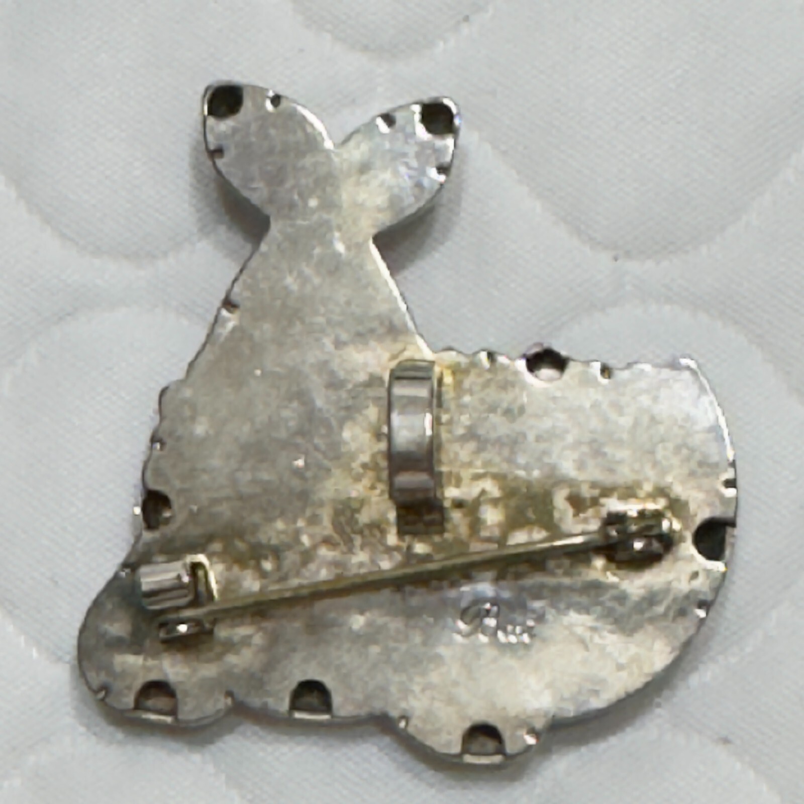 Best Silver Plated Rabbit Bunny Easter Egg Pin Brooch Pendant Slider