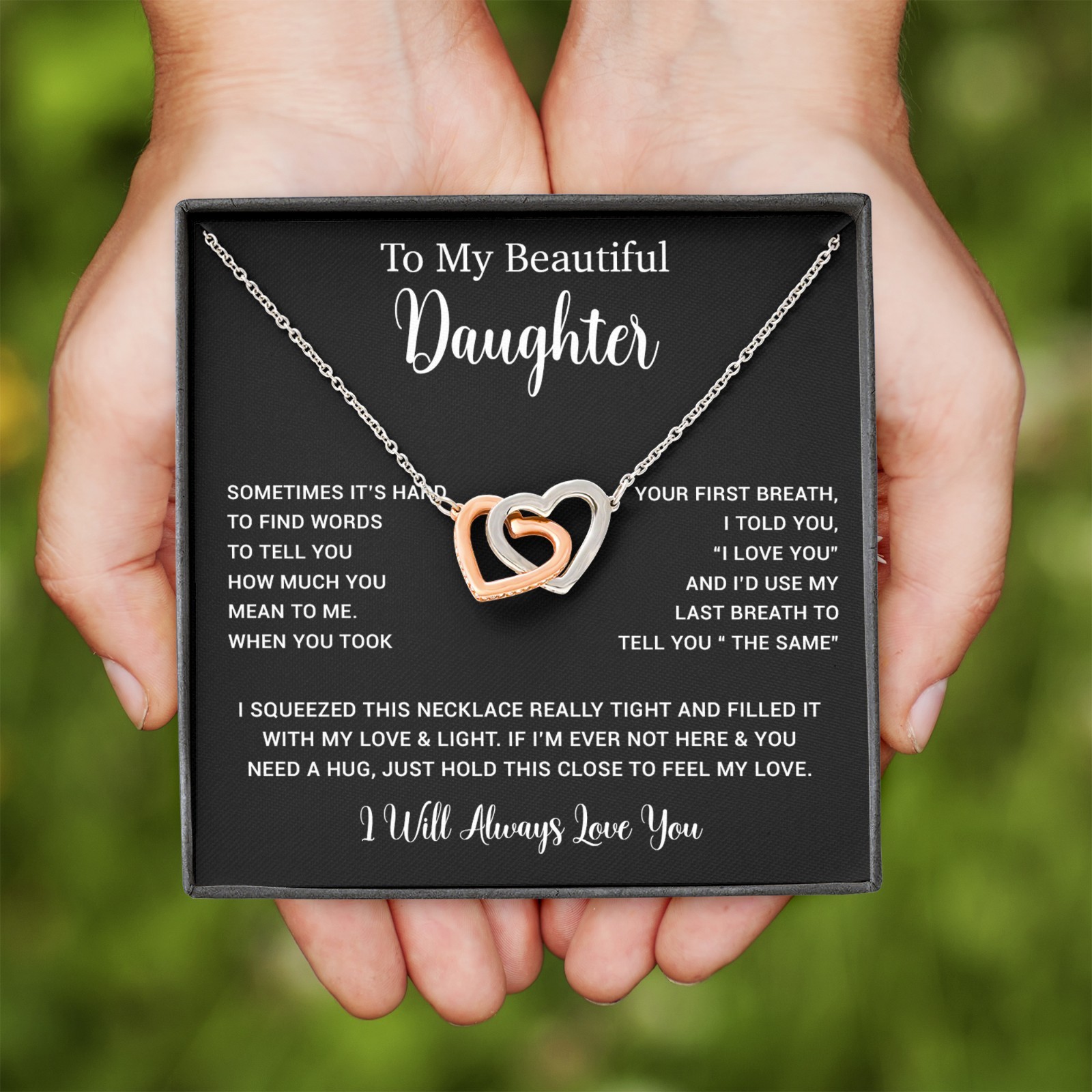 To My Daughter Necklace, Gift for Daughter from Dad, Father Daughter Necklace