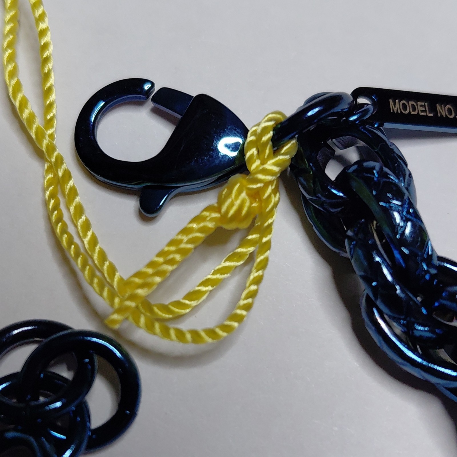 Invicta Blue Braided Chain Bracelet, Hook Closure, Signed, MPN 39840