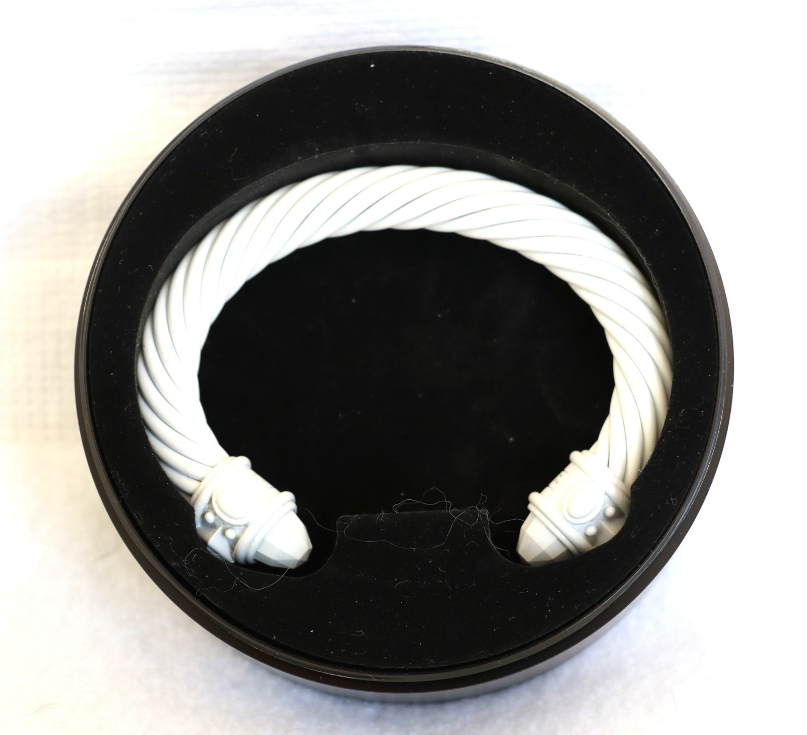 DAVID YURMAN White Aluminum Renaissance Cable Cuff Bracelet NEW
