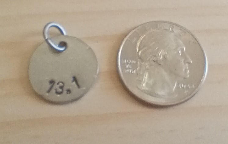 Round 13.1 Half Marathon Stainless Charm