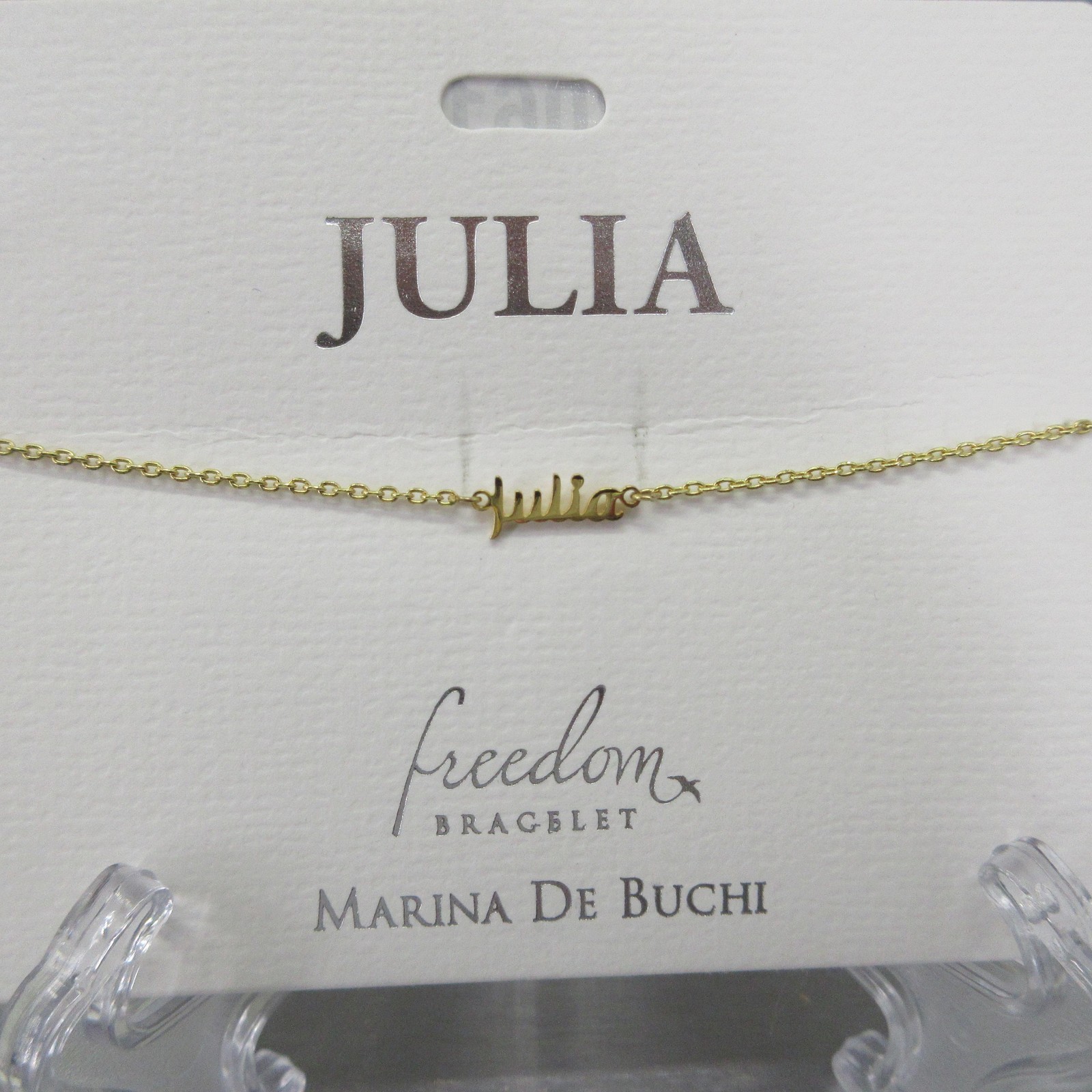 Marina De Buchi Julia Freedom Bracelet Adjustable Gold Tone Chain Nickel Free