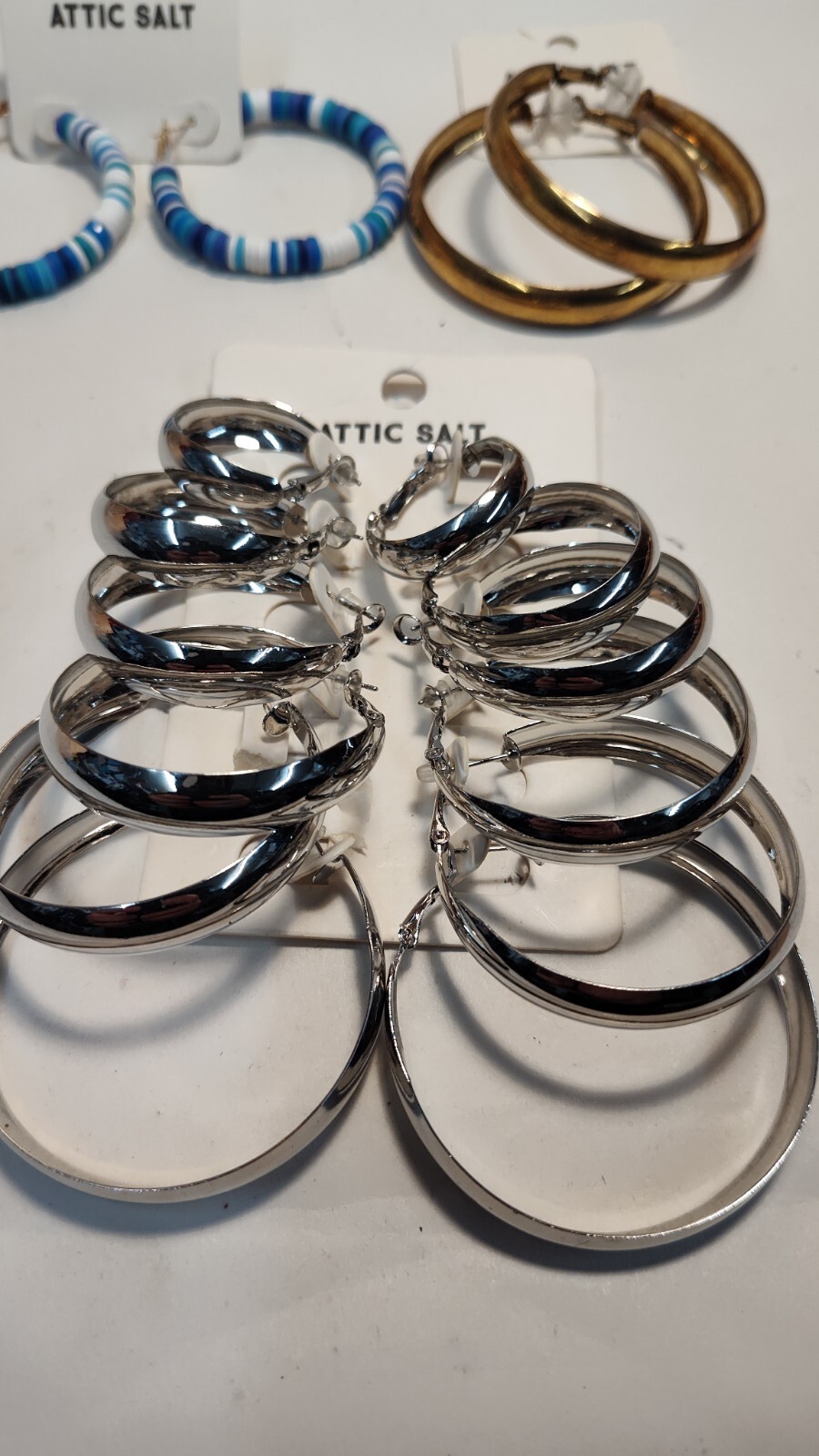 Lot Of 8 Pair Of Attic Salt Hopp Earrings