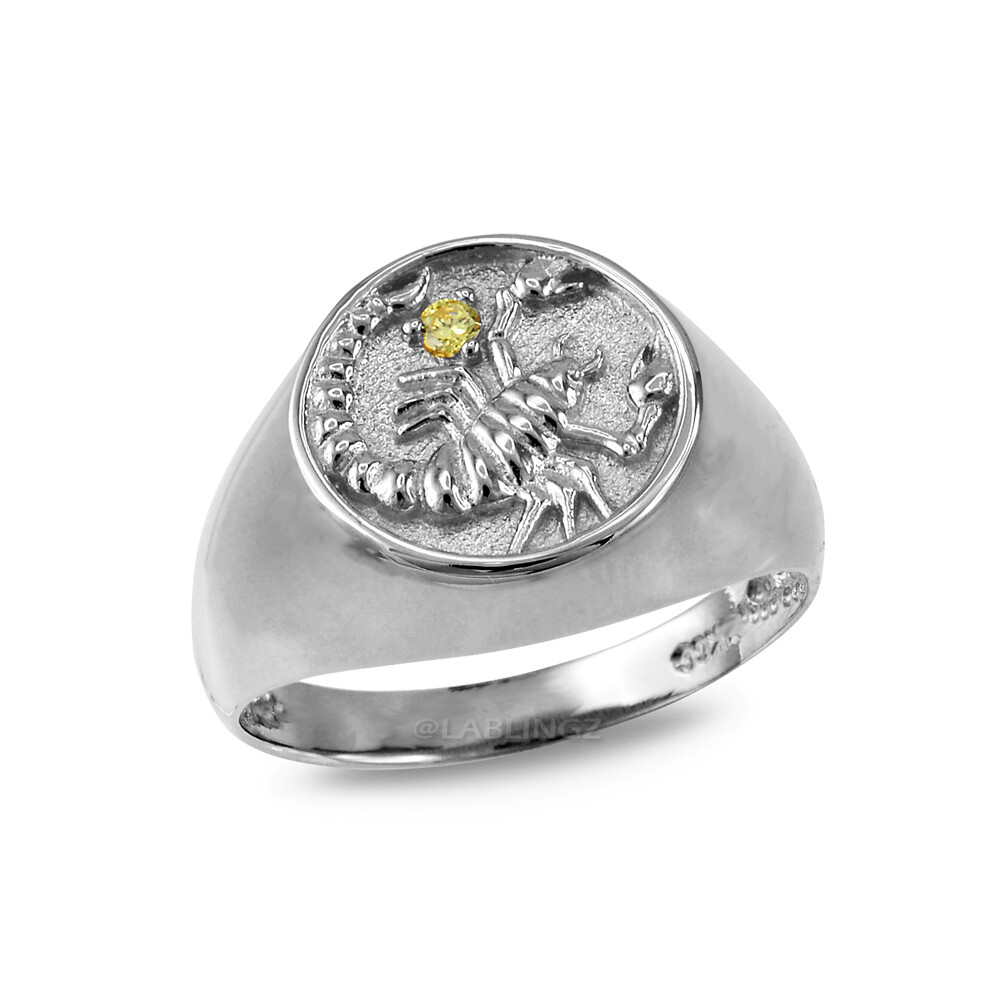 Sterling Silver CZ Birthstone Zodiac Ring